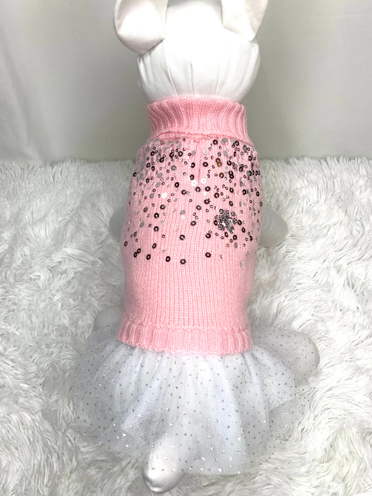 " Bling in Pink" w/ Tutu Sweater Dress